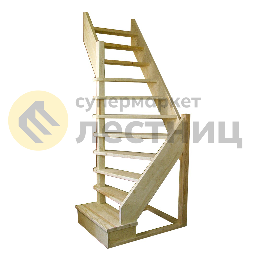 Деревянная межэтажная лестница ЛЕС-92 у